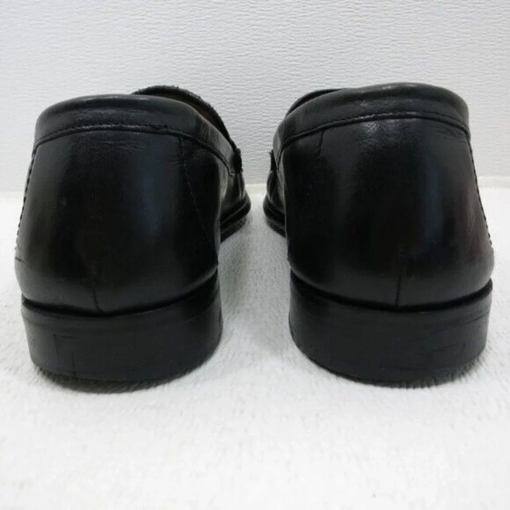 Brass Boot Strap Leather Casual Comfort Dress Penny Moccasins Shoes Men's 11.5 M